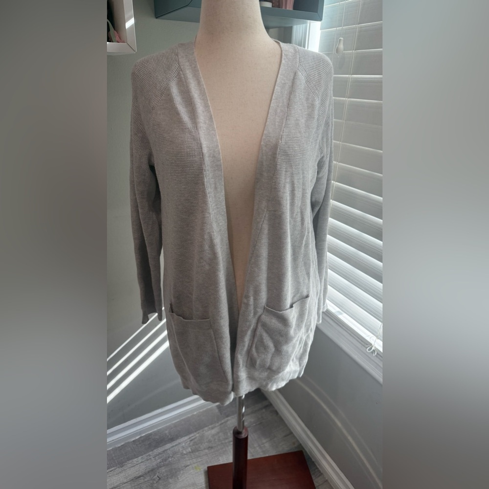 Cyrus Women's Gray Open-Front Sweater